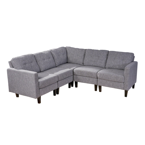 gdf studio Marsh Mid Century Modern Sectional Sofa Set
