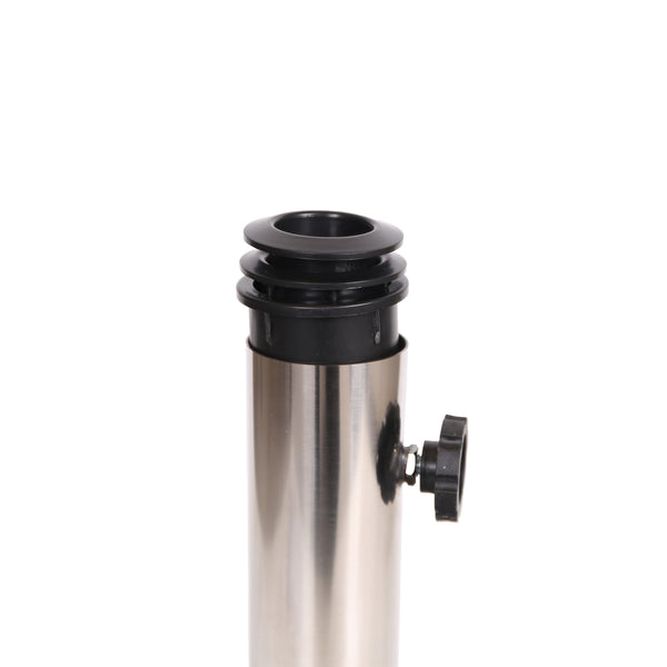 Gdf Studio Martino Outdoor Natural Grey Granite And Stainless Steel Umbrella Base