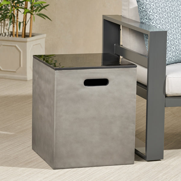 Gdf Studio Marvel Outdoor Modern Tank Holder Side Table