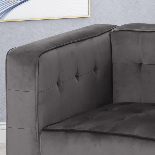 Gdf Studio Marwin Modern Glam Cube Velvet Club Chair