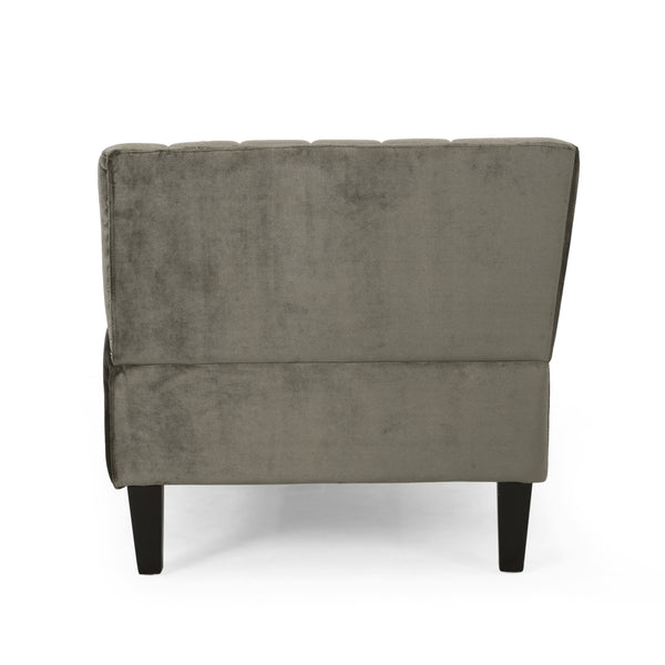 Gdf Studio Masie Contemporary Channel Stitch Velvet Settee