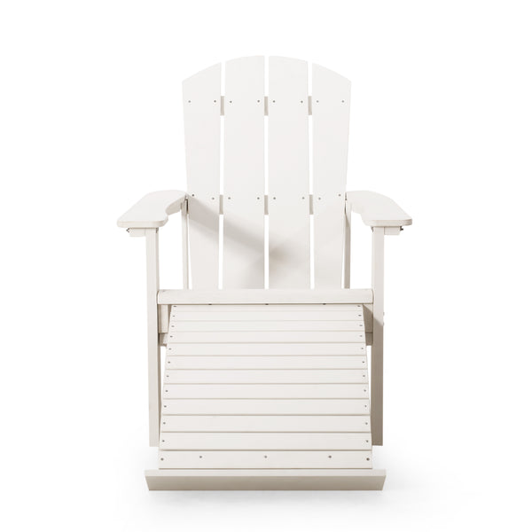 Gdf Studio Matriel Outdoor Adirondack Chair With Retractable Ottoman (Set Of 2)