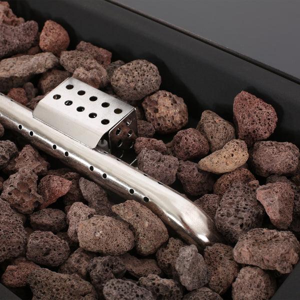 Gdf Studio Mattie Outdoor 56-Inch Rectangular Fire Pit With Tank Holder