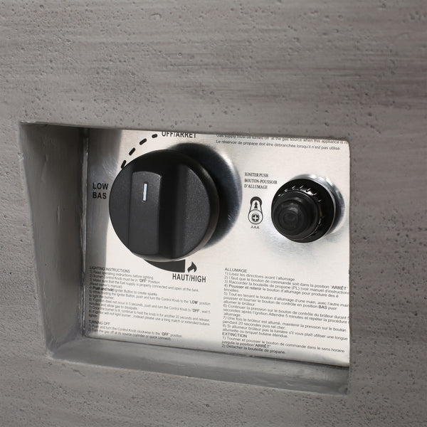 Gdf Studio Mattie Outdoor 56-Inch Rectangular Fire Pit With Tank Holder