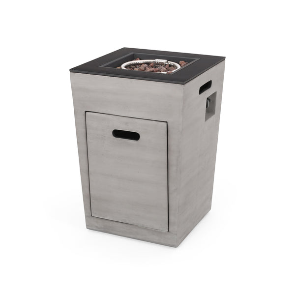 gdf studio Mattie Outdoor Modern 19.5-Inch Fire Column