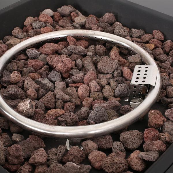 Gdf Studio Mattie Outdoor Modern 30-Inch Square Fire Pit