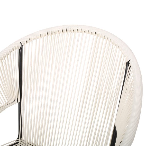 Gdf Studio Maud Outdoor Modern 2 Seater Faux Rattan Chat Set
