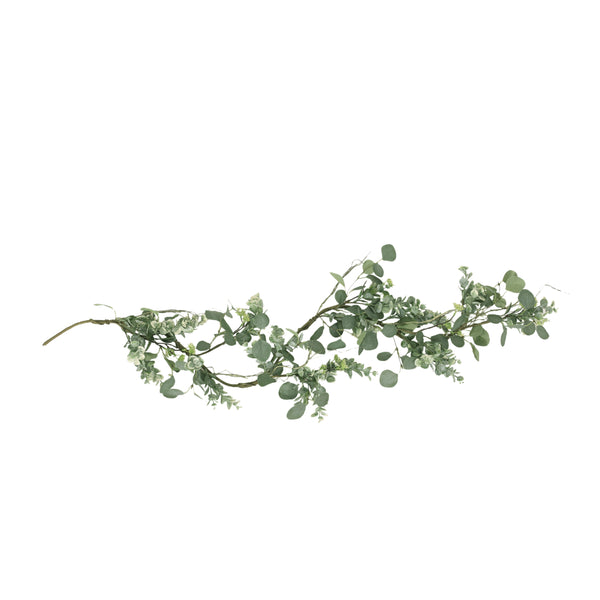 gdf studio Mauhaut 5-foot Floral Eucalyptus Artificial Garland Green