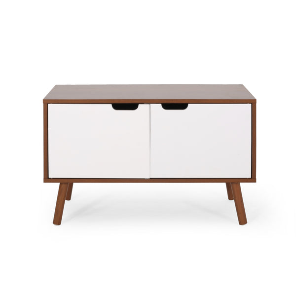 Gdf Studio Mayleen Mid-Century Modern 2 Door Cabinet W/ Shelves