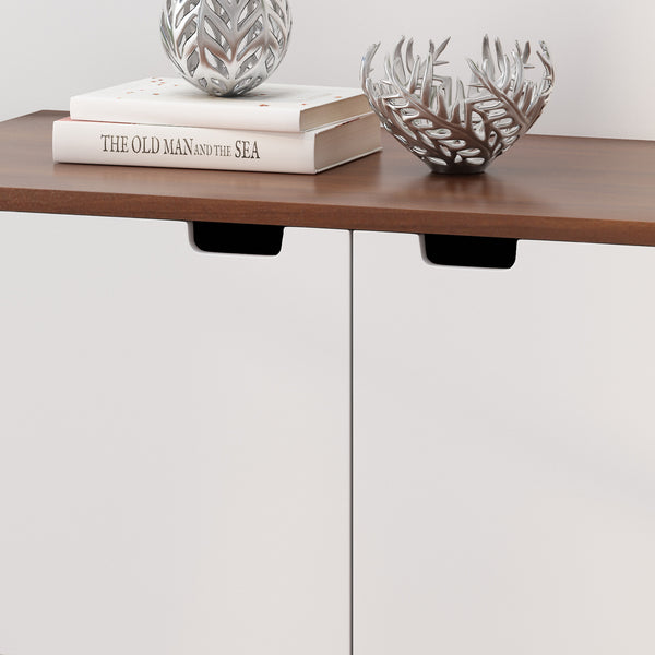 Gdf Studio Mayleen Mid-Century Modern 2 Door Cabinet W/ Shelves