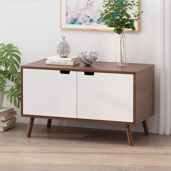 gdf studio Mayleen Mid-Century Modern 2 Door Cabinet w/ Shelves