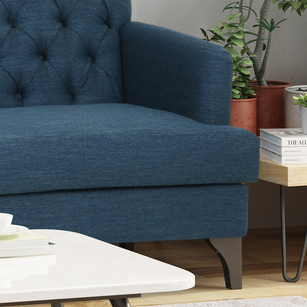 Gdf Studio Maysin Contemporary Tufted Fabric 3 Seater Sofa
