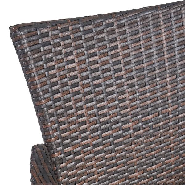 Gdf Studio Mayson Outdoor Wood And Wicker 8 Seater Dining Set