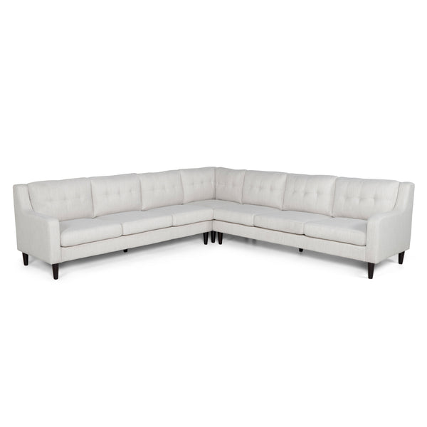 Gdf Studio McCone Contemporary Tufted Fabric 7 Seater Sectional Sofa Set