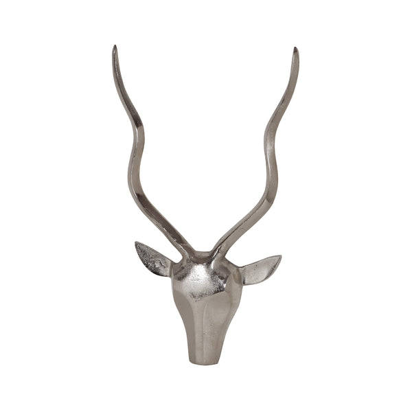 gdf studio McWethy Handmade Aluminum Deer Wall Decor Raw Nickel
