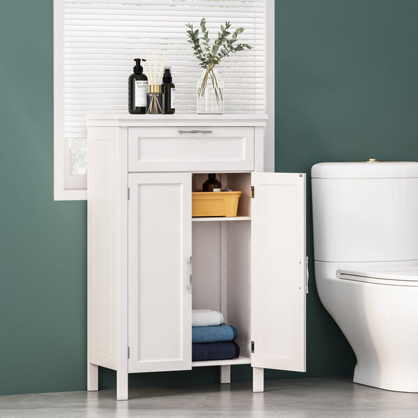 Gdf Studio Meader Modern Bathroom 2 Door Floor Storage Cabinet With Drawer