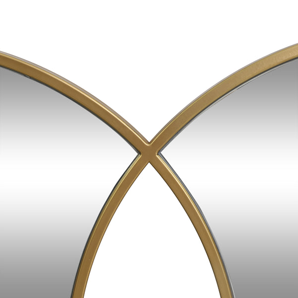 Gdf Studio Medlock Modern Glam Overlapping Round Wall Mirror