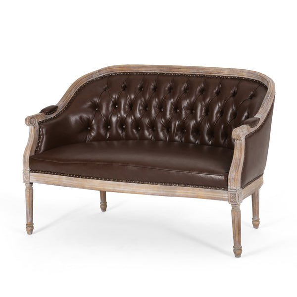 Gdf Studio Megan Traditional Tufted Upholstered Loveseat