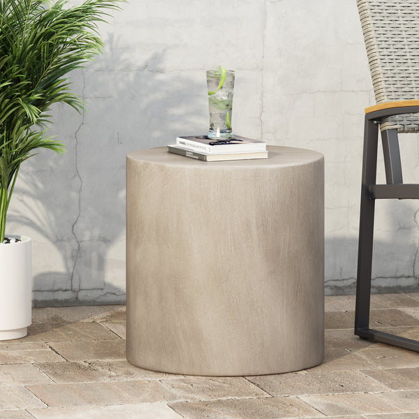 Gdf Studio Mekai Outdoor Lightweight Concrete Side Table