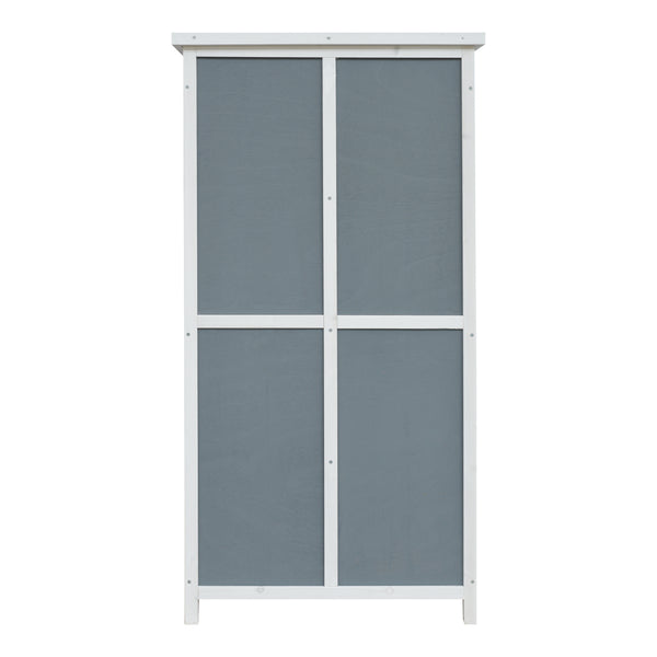 gdf studio Melioraeth Two-Tone Storage Shed with Sloped Roof & 5 Compartments