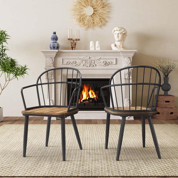 Gdf Studio Melora Modern Dining Chairs With Metal Legs Set Of 2