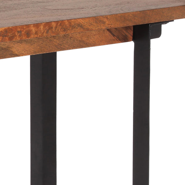 Gdf Studio Meridan Modern Industrial Handmade Mango Wood Dining Bench Country Brown And Black