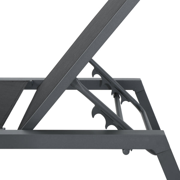 Gdf Studio Mesa Outdoor Chaise Lounge With Finished Aluminum Frame