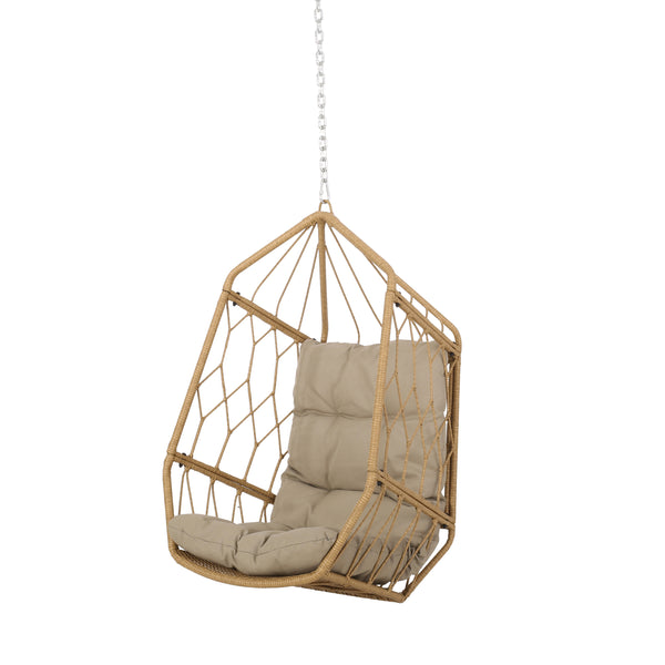 gdf studio Mesena Tamara Outdoor/Indoor Wicker Basket Hanging Chair (NO STAND)