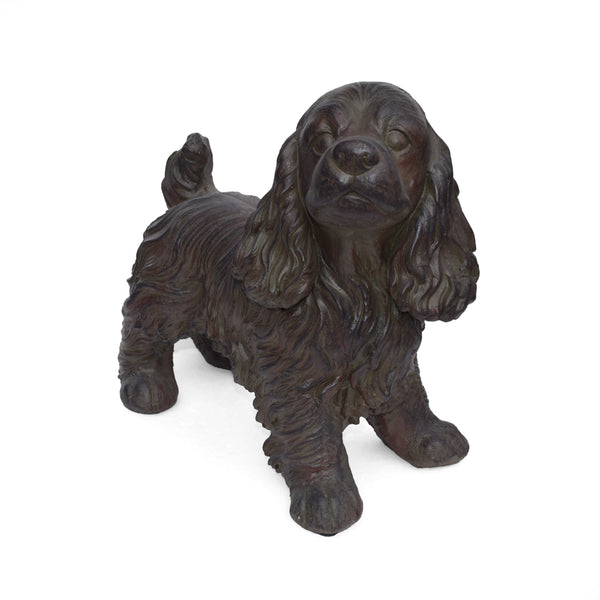 Gdf Studio Messiah Outdoor Cocker Spaniel Dog Garden Statue Brown Finish