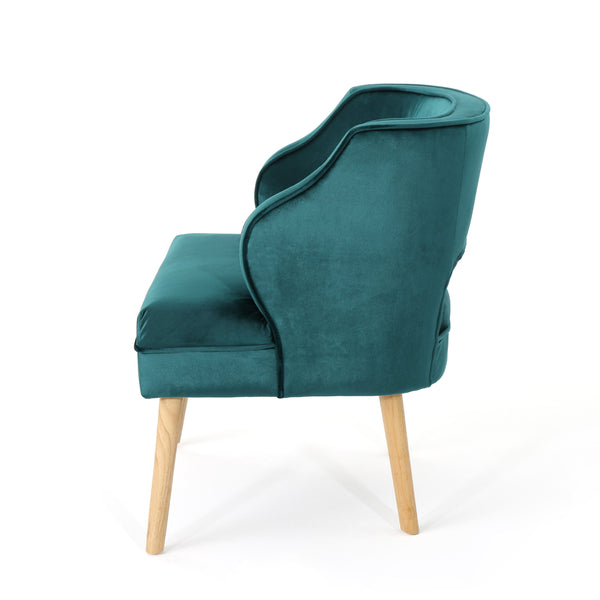 Gdf Studio Michaela Mid Century Modern Velvet Accent Chair