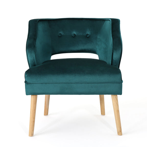 gdf studio Michaela Mid Century Modern Velvet Accent Chair