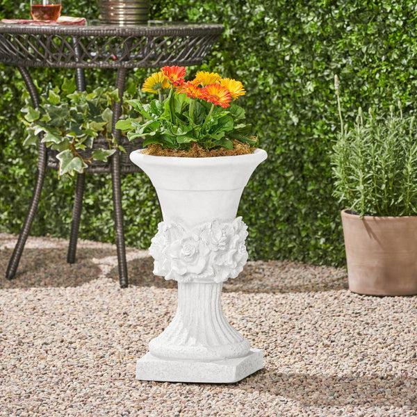 Gdf Studio Michaelia Chalice Garden Urn Planter Roman Botanical Lightweight Concrete