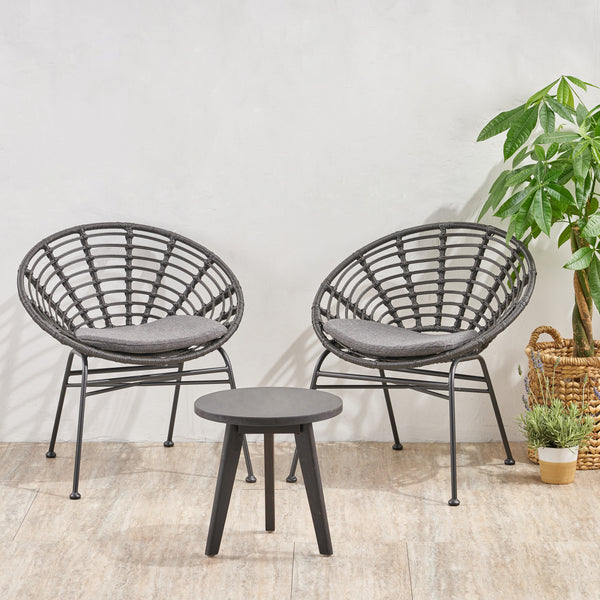 Gdf Studio Mignon Outdoor 2 Seater Acacia Wood Chat Set