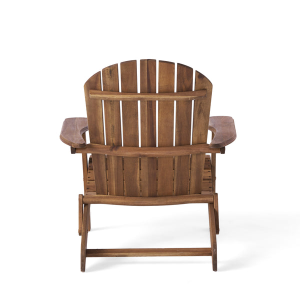 Gdf Studio Milan Outdoor Acacia Wood Folding Adirondack Chair