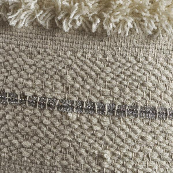 Gdf Studio Miles Handcrafted Boho Fabric And Lace Pillow