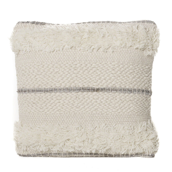 gdf studio Miles Handcrafted Boho Fabric and Lace Pillow