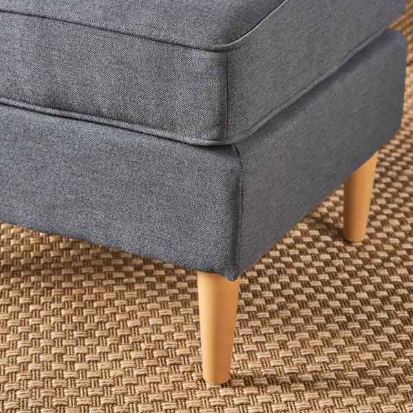 Gdf Studio Milltown Mid Century Modern Fabric Ottoman
