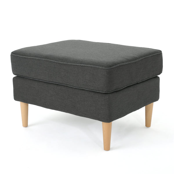 gdf studio Milltown Mid Century Modern Fabric Ottoman
