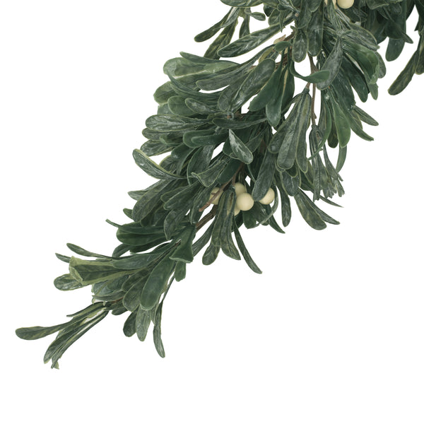 Gdf Studio Mina 4.5-foot Snowberry Artificial Garland Green And White