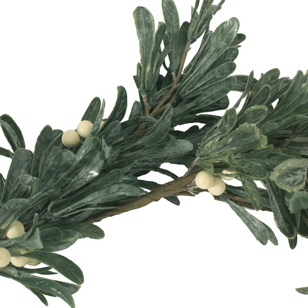 Gdf Studio Mina 4.5-foot Snowberry Artificial Garland Green And White