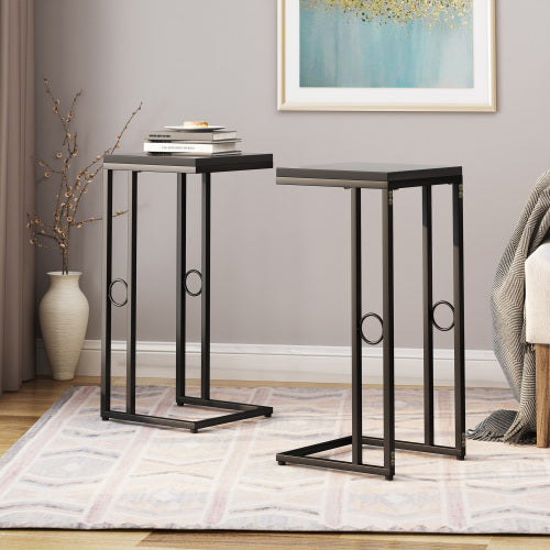 Gdf Studio Modern End Tables Minimalist Nightstands Set Of 2