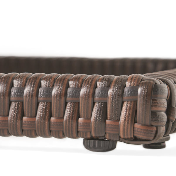Gdf Studio Modern Multi-Brown Wicker Chaise Lounge Set With C-Shaped End Table
