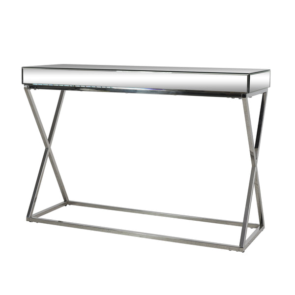 gdf studio Modesta Modern Glam Console Table with Mirror Tabletop