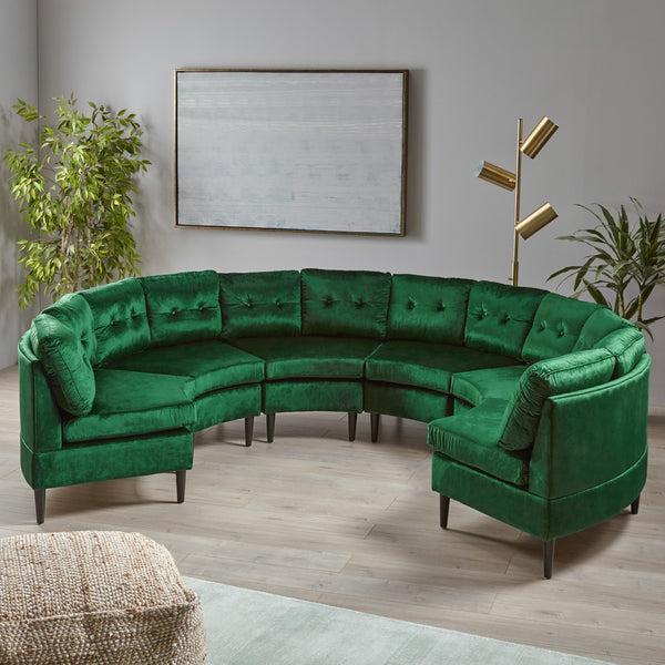 Gdf Studio Modesty Glam Velvet Modular 6 Seater Sectional