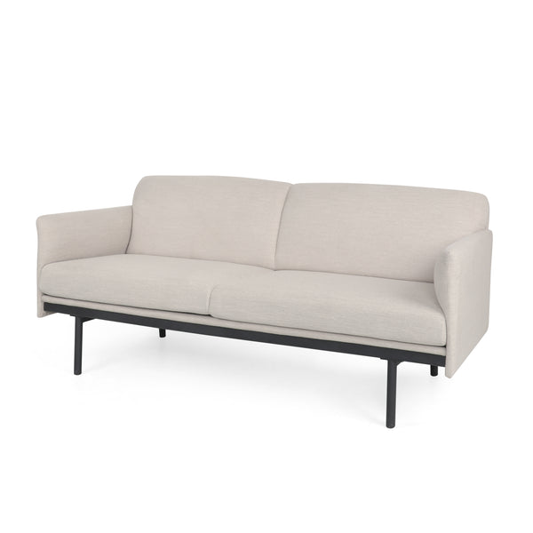 Gdf Studio Mokena Contemporary Fabric Upholstered 3 Seater Sofa
