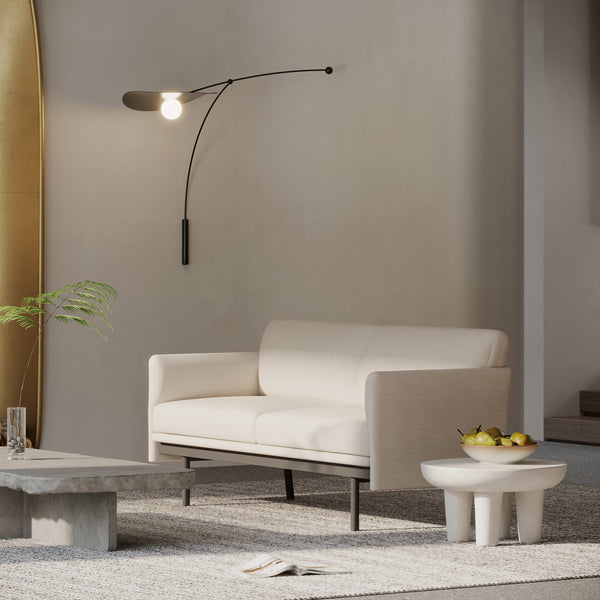 Gdf Studio Mokena Contemporary Fabric Upholstered 3 Seater Sofa