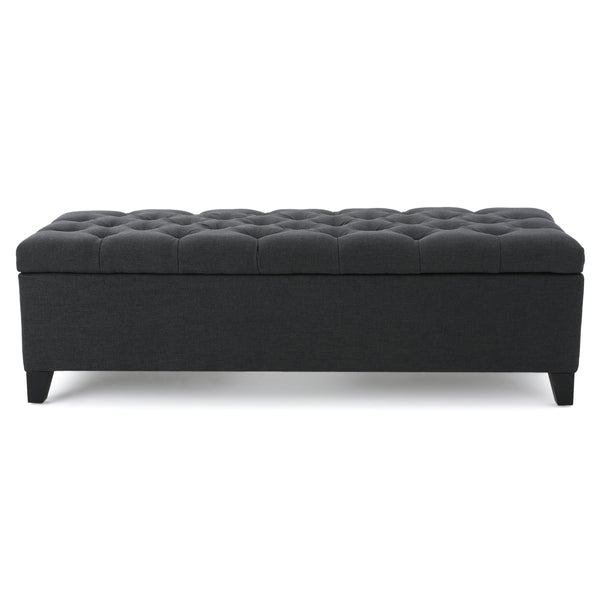 Gdf Studio Molle Contemporary Button-Tufted Fabric Storage Ottoman Bench