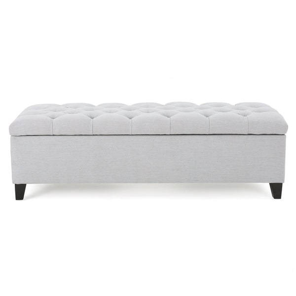 gdf studio Molle Contemporary Button-Tufted Fabric Storage Ottoman Bench