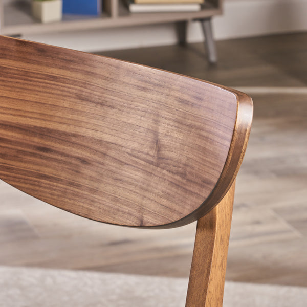 Gdf Studio Molle Walnut Finish Mid-Century Modern 24-Inch Counter Stools (Set Of 2)