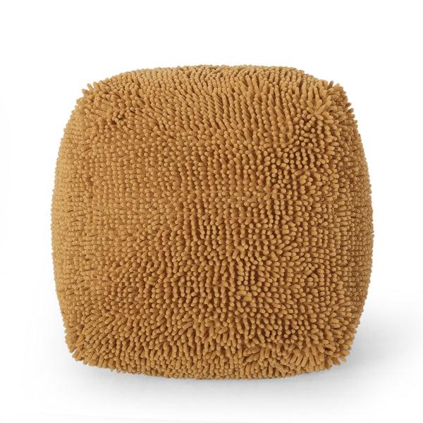 Gdf Studio Moloney Modern Microfiber Chenille Square Pouf